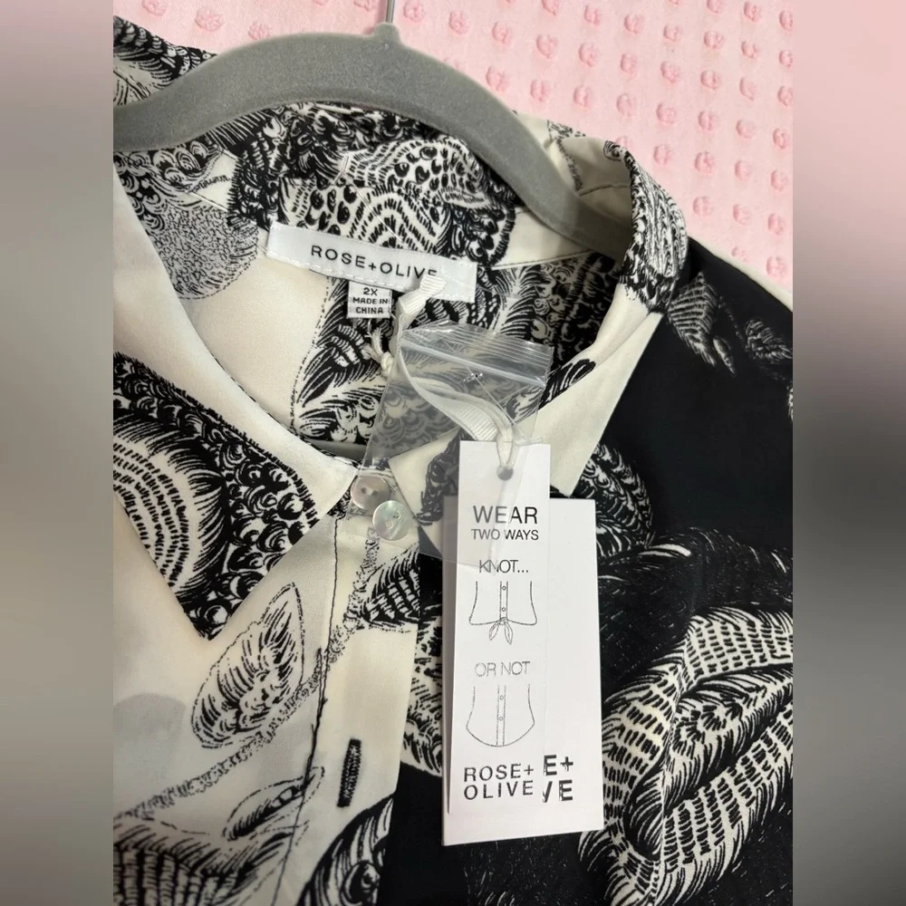 NWT Rose & Olive Top Size 2X - Picture 6 of 8